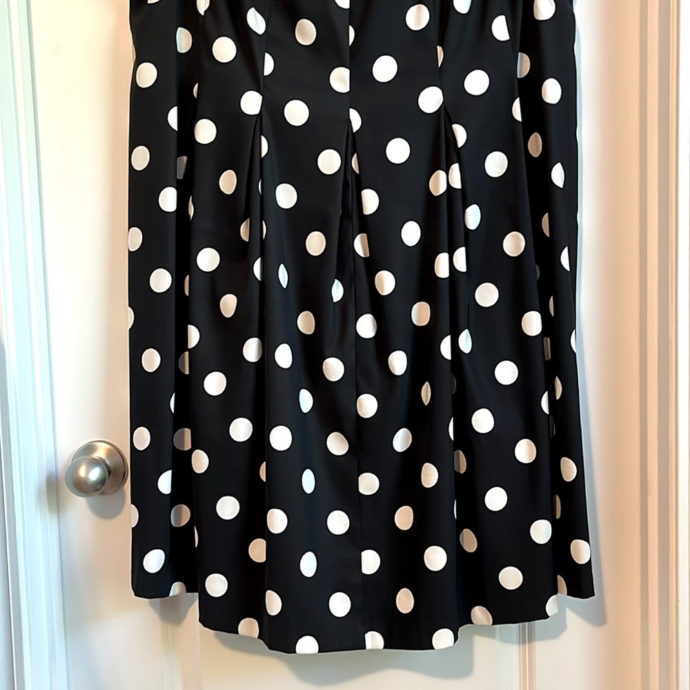 AGB Dress Black and White Sleeveless Polka Dot Dress - Picture 3 of 10